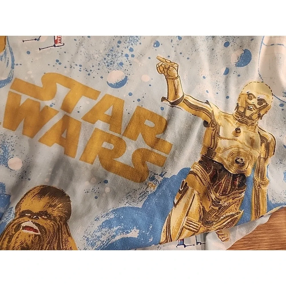 STAR WARS Vintage 1970 80x100 Blanket, 2 Pillow Cases Twin Flat &‎ Fitted Sheet